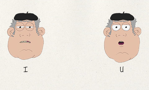 Santiago character design facial expressions (C, D, G, K, N, R, S, TH, Y and Z, I, U, LU)