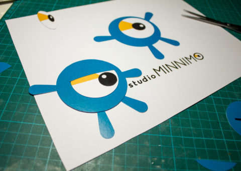 Cut-out character assembly and logo