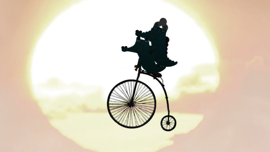 Cocodrilo plano 28 - Volando con la bici delante del sol
